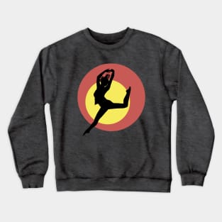 Dancing Silhouette with Coloured Circles Crewneck Sweatshirt